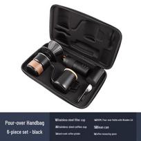 Portable Outdoor Pour-over Coffee Set with Hand Grinder black