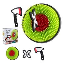 2 in 1 Throwing Target Set for Kids Includes Soft Foam Axe and Ninja Star with Circular Target Board for Indoor Outdoor Use One Size yellow