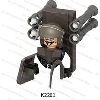 High-Quality Moc High-Quality Skibidi High-Quality Toilet High-Quality Man High-Quality Anime High-Quality Cartoon Construction pieces Small gray
