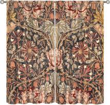 YCness William Morris gėlėtos užuolaidos, akvarelinis vintažinis gėlių meno stilius, langų apmušalai miegamajam, svetainei, užuolaidos 130×210