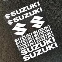 HECQ4 Motociklo dekoratyvinis lipdukas Suzuki angliško raidės logotipui Atsparus vandeniui atspindintis lipdukas Bakelio logotipų rinkinys Šalmo emblema Vinilo rinkinys black