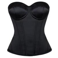 Moterims Užtraukiamas Odinis Bustier Korsetas Viršus Gotikinis Nėrinių Su Kauliukais Virš Krūtinės Korsetas Steampunk Kūno Formavimo Drabužis Liekninantis Formuojantis Drabužis 5 XL juoda