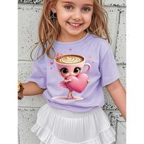 Itališkas smegenų puvimo mielas memų marškinėlis mergaitėms Drabužiai Balerina Kapučino spaudinys Marškinėliai Viršūnės Rožiniai Vasaros Kawaii Apranga Streetwear 110 gray