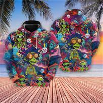 Harajuku mados svetimų grafikos džemperiai Trippy grybų Y2k gobtuvai vyrams Drabužiai Animacinis berniukas megztiniai Hip Hop UFO gobtuvas 6XL brown