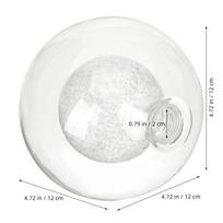 100 mm stiklinis gaubtas, pakeičiamas apvalus skaidrus dangtelis pakabinamam šviestuvui, lubiniam šviestuvui, šviestuvui, lemputės apsauga white