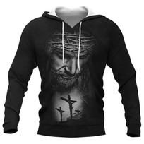 Jėzaus Amen Hoodie Vyrams Drabužiai Unisex 3D Kalėdos Dievas Palaimina Tave Spausdintas Naujiena Hoodies Moterims Harajuku Mada Y2k Megztiniai S black