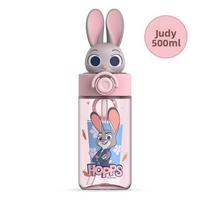 Animacinis Zootopia Judy Nick 700 ml Tritan Vaikų Vandens Buteliukas Su Šiaudeliu Mokyklai Style F white