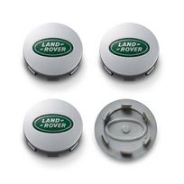 4 vnt./rinkinys Automobilio ratlankio centrinis dangtelis, ratlankio stebulės apsauga nuo dulkių, emblema Land Rover Freelander Range Rover Velar Sport Discovery 2 Defender Silver green