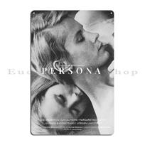 Persona Ingmar Bergman Aistra Režisierius Kino Priklausomybė Personapop Metalinė Plokštelė Kurti Klasiką Dizainas Kurti Skardinį Ženklą Plakatą 20x30cm（7.8x11.8inch） gray