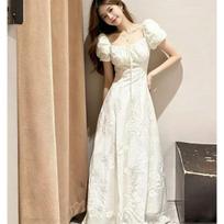 French sexy spring/summer waist-cinching atmosphere, spicy girl slimming hug blue spaghetti strap dress for women 2XL beige