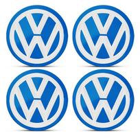 4 vnt. 56 mm Automobilio Rato Centrinio Gaubto Ženklelis Emblema Lipdukas Rato Lipdukas Volkswagen Golf-5 6 7 MK6 Jetta Lavida Polo Tiguan Passat B5 B6 B7 mėlyna
