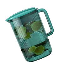 Water Pitcher Transparent Large Capacity Plastic High Temperature Resistant Drink Pitcher Jug for Teas Juices Lemonade Green blue