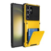 For Samsung Galaxy S25 S24 Ultra S25 S24 Plus S24 FE Wallet Case with Card Holder, Dual Layer Heavy Duty Shockproof Phone Cover for Galaxy S24 FE black