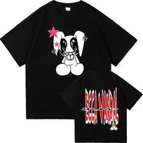 Star Bunny Tee Ecca Vandal Singer Design Tshirt Graphic Print Merch Unisex Streetwear Cotton Short Sleeve Female Tshirts Soft S black