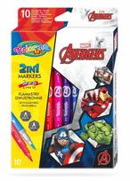 Dvipusiai flomasteriai, Colorino Marvel Avengers, 10 spalvų