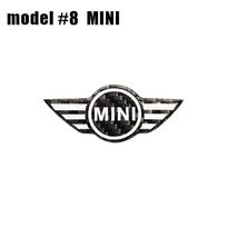 1 vnt. Automobilio stiliaus vairo emblemos lipdukai MINI Cooper One S JCW Countryman R50 R52 R53 R55 R56 F54 F55 F56 F60 gzpxv22 black