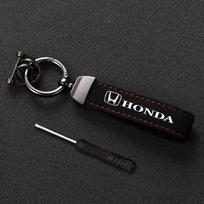 Suede automobilio raktų pakabukas Automobilio emblemos raktų pakabukas Honda Civic Accord Crosstour Spirior Odyssey Avancier UR-V Sienna Elysion CR-Z IH6 juoda