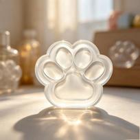 Kawaii Transparent White Cat Paw Slow Rising Squishy Soft TPR Squeeze Fidget Toy Stress Relief Decompression Kids Party Gift beige