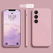 For Samsung Galaxy S23 S 23 S22 Ultra S24 FE S25 S8 S9 S10 S20 S21 Soft Cover Plus Case Liquid Silicone Phone Case For Galaxy S20 rožinė