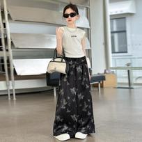 Girls' Summer Set: Short-Sleeve T-Shirt and Wide-Leg Pants 150 white
