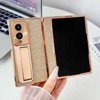 Galaxy Z Fold8 Case Full Cover Shockproof Flip Leather With Hidden Stand Sparkle Powder Finish Samsung Galaxy Z Fold 8 beige
