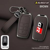 Automobilio rakto dėklas Dangtelis Toyota GR Sport C-HR Gazoo RAV4 Racing Mirai Avensis Cinko lydinio rakto korpusas Raktų pakabuko korpuso dangteliai Aksesuaras black