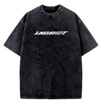 LNGSHOT Jay Park Tas pats marškinėlis Vintage skalautas medvilninis vasarinis gatvės stiliaus trumpomis rankovėmis T-shirt vyrams moterims grafinis spaudinys Y2K retro Harajuku unisex S black