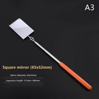 Square/Round 360 Degree Rotatable Angle Mirror Extendible Inspection Stainless Steel Mirror Automotive Repair Detection Tool A3