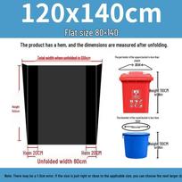 Heavy-Duty Black Trash Bags for Kitchen, Catering, and Outdoor Use