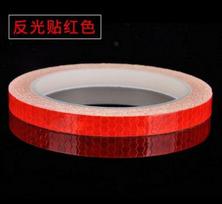 1cm*8m Reflective Tape Fluorescent MTB Bike Stickers Bicycle Strips for Helmet & Motorcycle Scooter Cycling Safety Accessories raudona