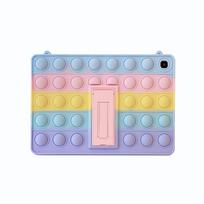 For Samsung Galaxy Tab A8 10.5 SM-X200 X205 A7 10.4 T500 T505 T510 Case Rainbow Silicone Kids Cover S6 Lite 10.4 SM-P610 P615 #S SM-T290 SM-T295 beige