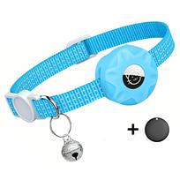 GPS Tracker for Cats Waterproof Pet Tracking Collar Anti-Lost Smart Locator with Safety Elastic Buckle Supports Android and iOS mėlyna