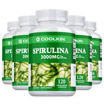 Coolkin Spirulina 3000mg Capsules 120pcs — Plant Nutrition, Daily Wellness, Nutritional Support 120*5