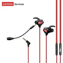 Originalios Lenovo Y109 žaidimų ausinės su mikrofonu 3,5 mm Type-C laidinės ausinės Hi-Fi triukšmą izoliuojančios ausinės telefonui, PC, Switch, PS4 NAUJOS 3.5mm juoda