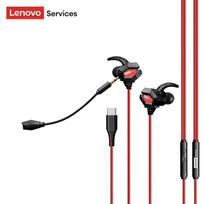 Originalios Lenovo Y109 žaidimų ausinės su mikrofonu 3,5 mm Type-C laidinės ausinės Hi-Fi triukšmą izoliuojančios ausinės telefonui, PC, Switch, PS4 NAUJOS TYPE-C juoda