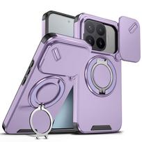 For Xiaomi 17 Case Xiaomi 17T Pro Cover xiao mi 17T Phone Case mi17 New Armor Case Slide Lens Protect Magnetic Ring Holder Cover Xiaomi 17T gray