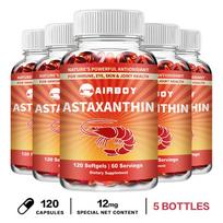 Astaksantinas 12 mg 120 minkštųjų kapsulių — Antioksidacinė parama, Imuninės sistemos palaikymas, Kasdienė gerovė 120*5