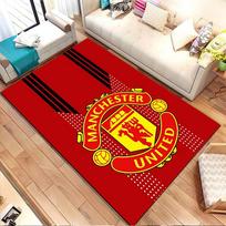 Manchester United Red Emblem Patterned carpet, non slip mat suitable for living room and bedroom sofas 80x120cm( 31x47in)