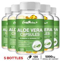 Coolkin Aloe Vera 5000mg 200:1 Concentrate 120 Capsules, Supports Overall Health 120*5