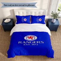 rangers fc 3‑Piece Bedding Set Soft Microfiber Duvet Cover Pillowcases Comfortable Bed Linen for Bedroom Decoration 140cmx210cm
