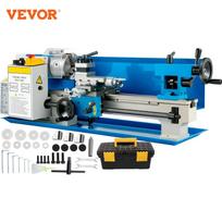 VEVOR Metalo Mini tekinimo staklės Mini metalo tekinimo staklės 7 x14  550W 180x350mm Kintamas greitis su 3 žandų griebtuvu Metalo apdirbimo staklėms
