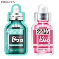 Rojukiss Serumas nuo spuogų/stangrus/raudonas/gluta/HYA/Omega/perfect/remontas/balta/cinko beporė 5X intensyvi kaukė 25 ml – tajų odos priežiūra Acne 1 & Gluta 1