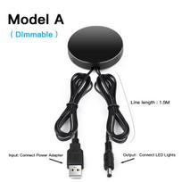 DC 5V USB šviesos diodo pritemdymo jutiklinis jungiklis Prasiskverbiantis 25 mm medinis stiklas akrilas pritemdomas jungiklis „pasidaryk pats“ virtuvės spintelės spintos lempa