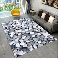 3D Akmens Pėdsakas Paplūdimio Akmenukai Plotinis Kilimas, Kilimas Namams Svetainei Miegamajam Sofai Durų Kilimėlis Virtuvės Dekorui Neslystantis Grindų Kilimėlis 70cm x 100cm