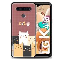 Cat Cute Kitten minkštas dėklas, skirtas LG K41s K61 G6 K40s K40 K50s G7 G8 ThinQ Q70 Q51 Q60 Q61 K42 K51s K52 K62 K71 silikoninis dangtelis LG Q60