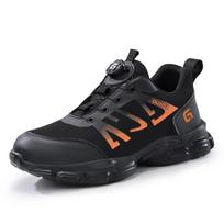 Safety Shoes for Men Anti Smashing Anti Piercing Smart Buckle Light Durable Soft Breathable Work Security-protection Shoes 36 black