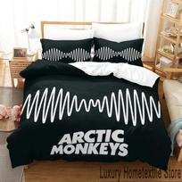 3D Spausdintas Arctic Monkeys Grupės Patalynės Komplektas Antklodės Užvalkalas Lovos Komplektas Dygsniuoto Antklodės Užvalkalas Pagalvės Užvalkalas Antklodė Karališko Dydžio Karalienės Dydžio Berniukams Suaugusiems EU Single 135x200cm
