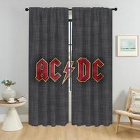 Rock-ACDC Elegantiškos kambario užuolaidos kameros pertvarai, namų interjero užuolaidos, 2 vnt. svetainės užuolaida, tiulis miegamajam, vaikui W50xH70cmx2pcs-CL
