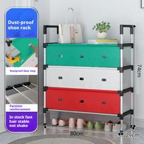 Dustproof Shoe Rack Multi-layer Versatile Space-Saving Easy-to-Assemble Household Indoor Shoe Storage Cabinet for Dormitory blue