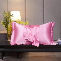Ledinio šilko satino pagalvių užvalkalai (Pora) studentų bendrabučiui 48*74cm Single Pillowcase rožinė